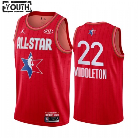 Dres NBA Milwaukee Bucks Khris Middleton 22 2020 All-Star Jordan Brand Crvena Swingman - Dječji